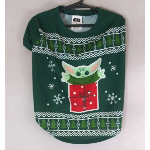 Bay Island & Disney Other - New Bay Island Disney Star Wars The Mandalorian Grogu Christmas Pet Shirt Large